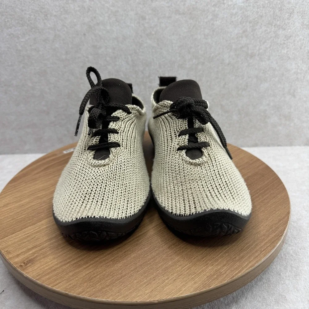 Arcopedico Shoes Womens Size 6.5 37 Beige Knit‎ Comfort Walking Sneakers Casual